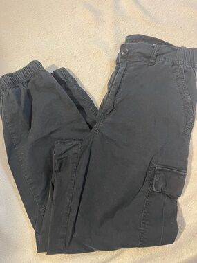 American Eagle Black Super Skinny Cargo Pants with Elastic Waist